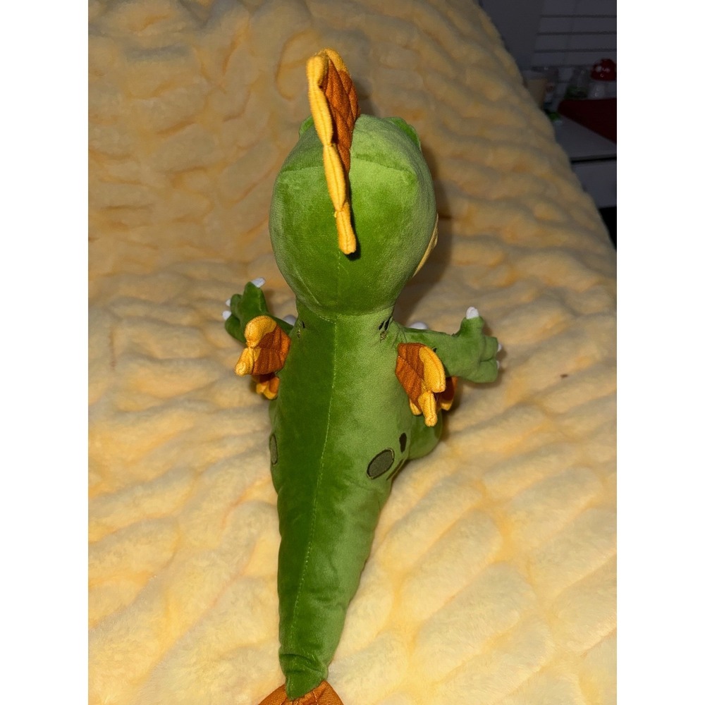 Disney Parks Dinoland USA Dinosaur Plush Green Orange Retired Animal Kingdom - Picture 2 of 2